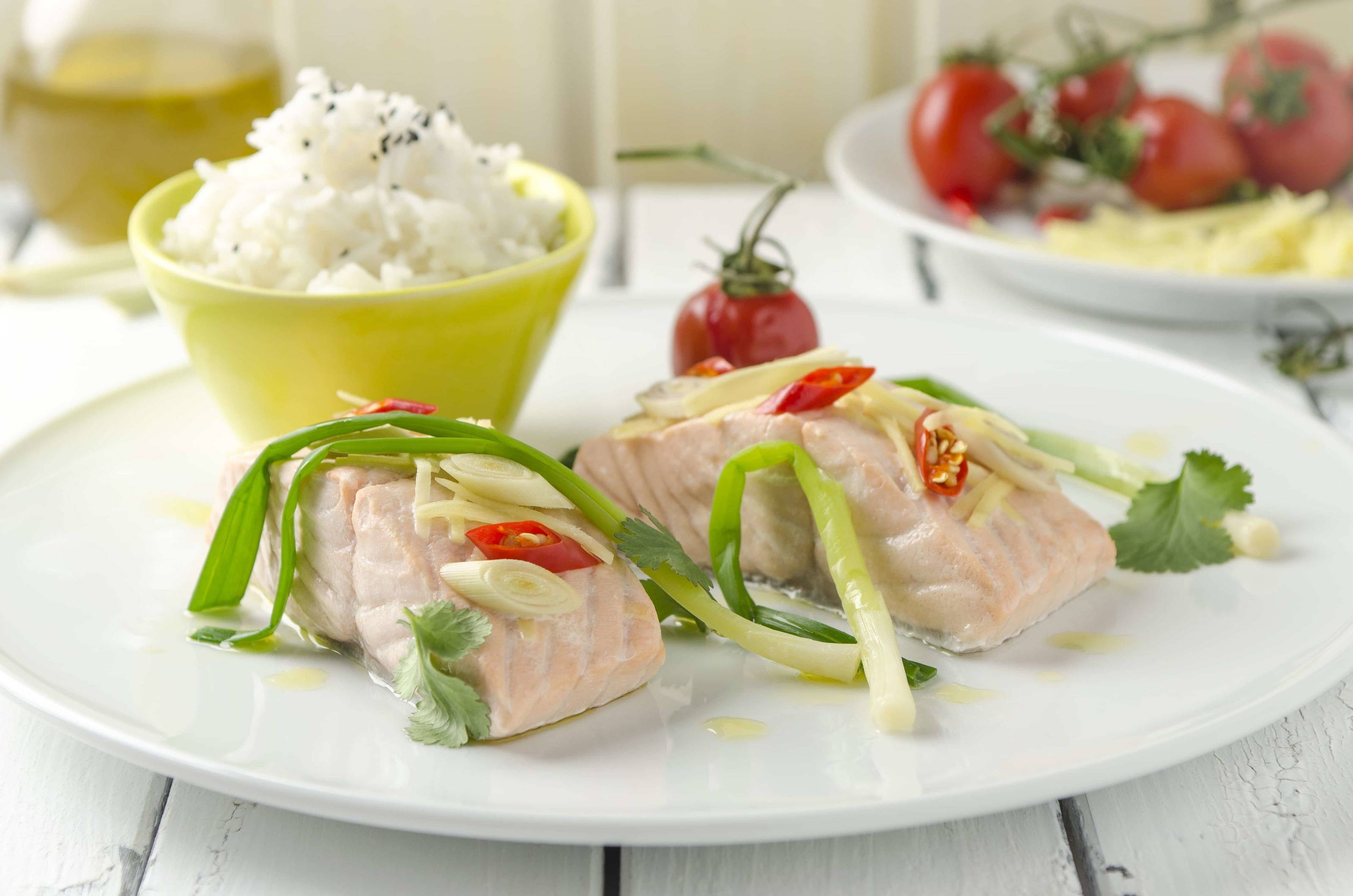 Lachs mit Chili und Ingwer