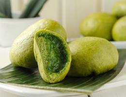Pandan-Buns aus dem Dampfgarer Pandan-Buns aus dem Dampfgarer