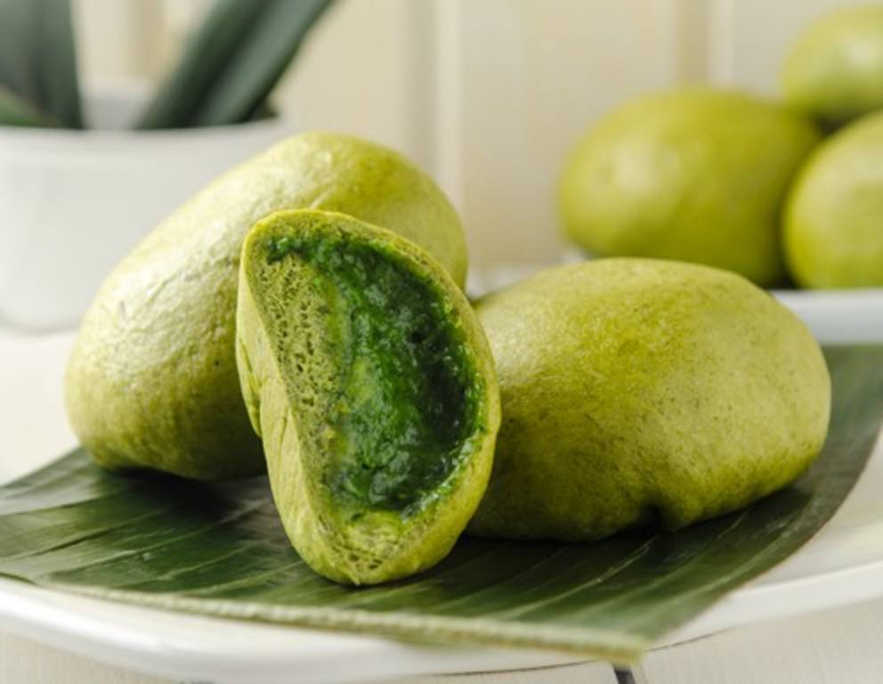 Pandan-Buns aus dem Dampfgarer Pandan-Buns aus dem Dampfgarer