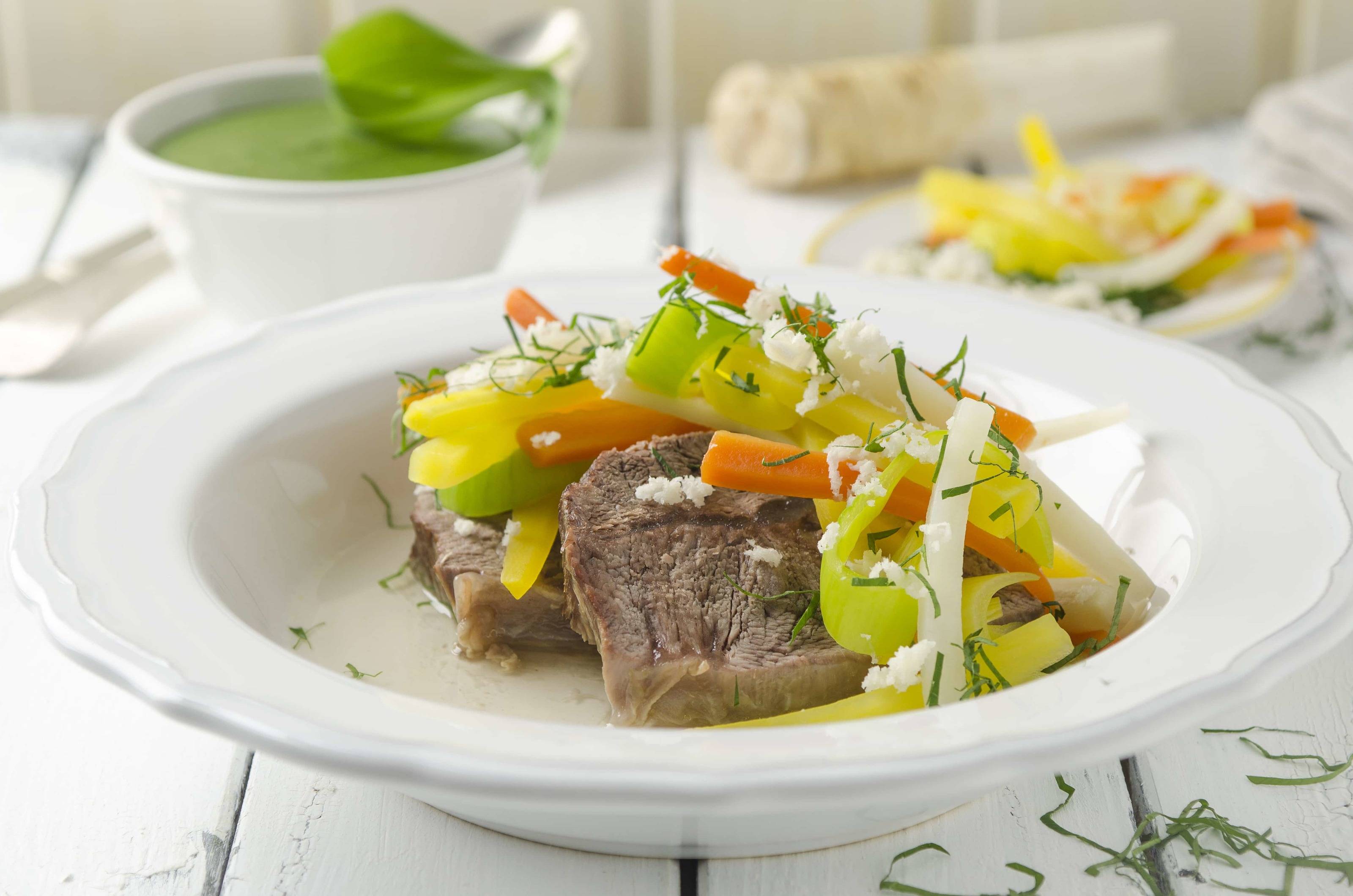 Schulterscherzerl aus dem Dampfgarer mit Bärlauchspinat Rezept