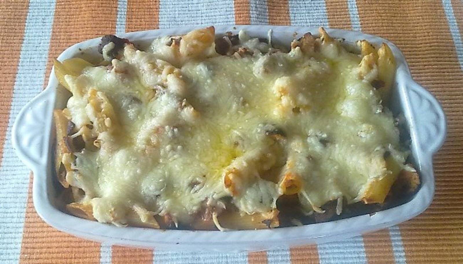 Penne Auflauf mit Faschiertem