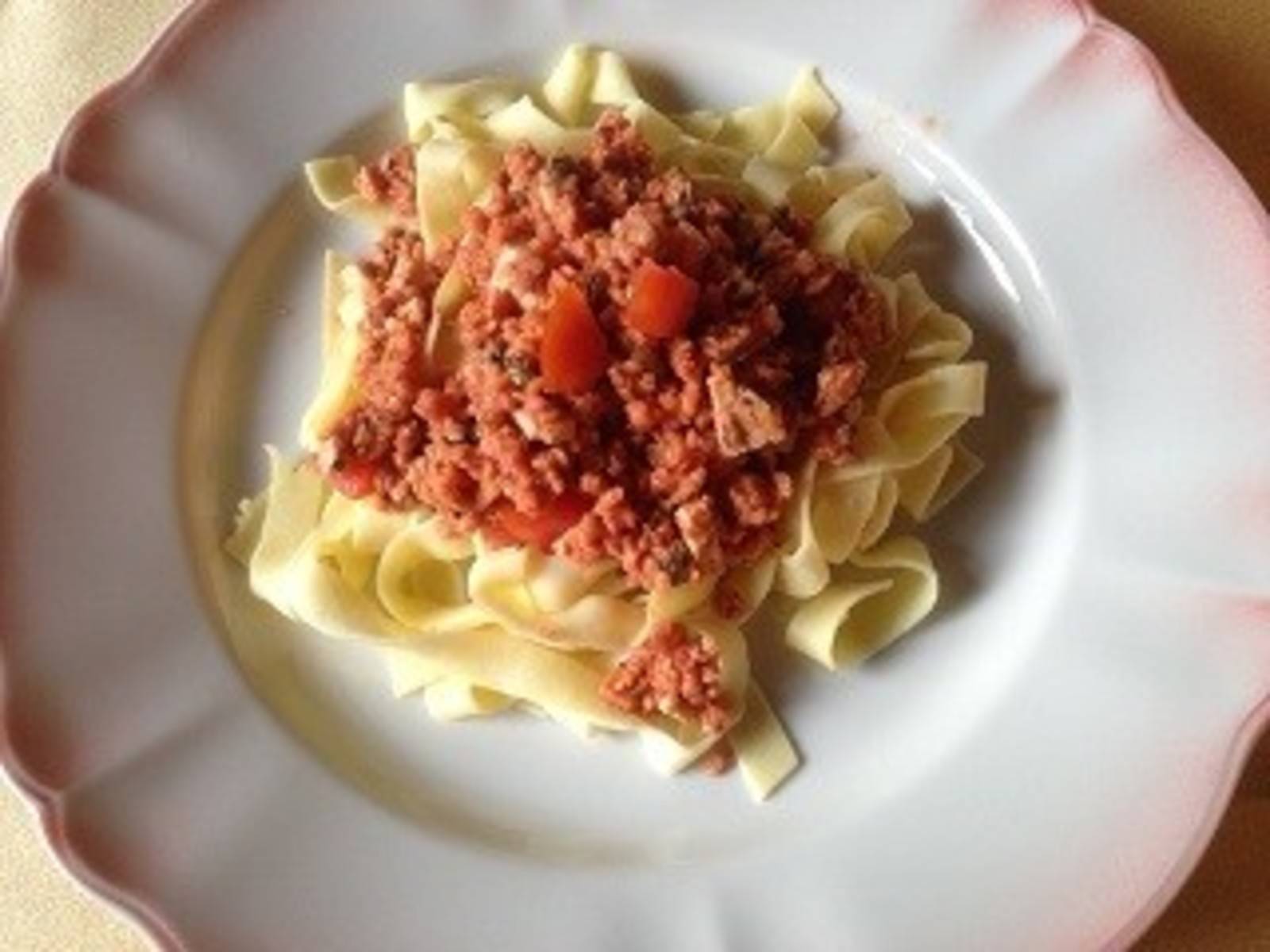 Tofu bolognese - zu Spaghetti