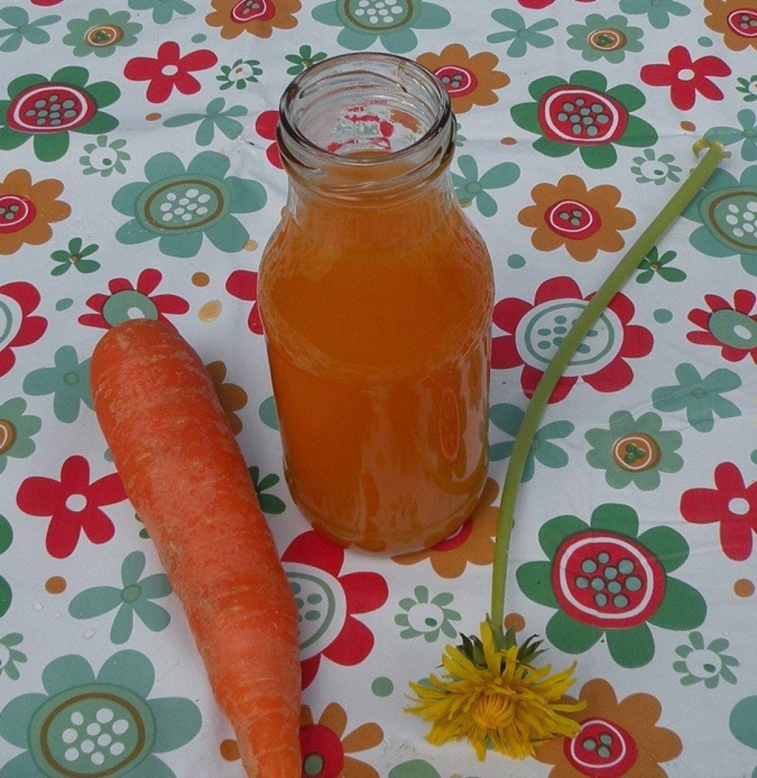 Karottensaft mit Löwenzahnhonig