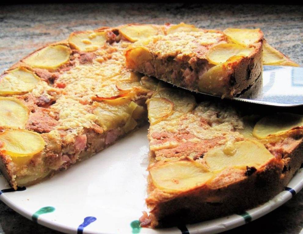 Kartoffeltorte mit Geselchtem Kartoffeltorte mit Geselchtem