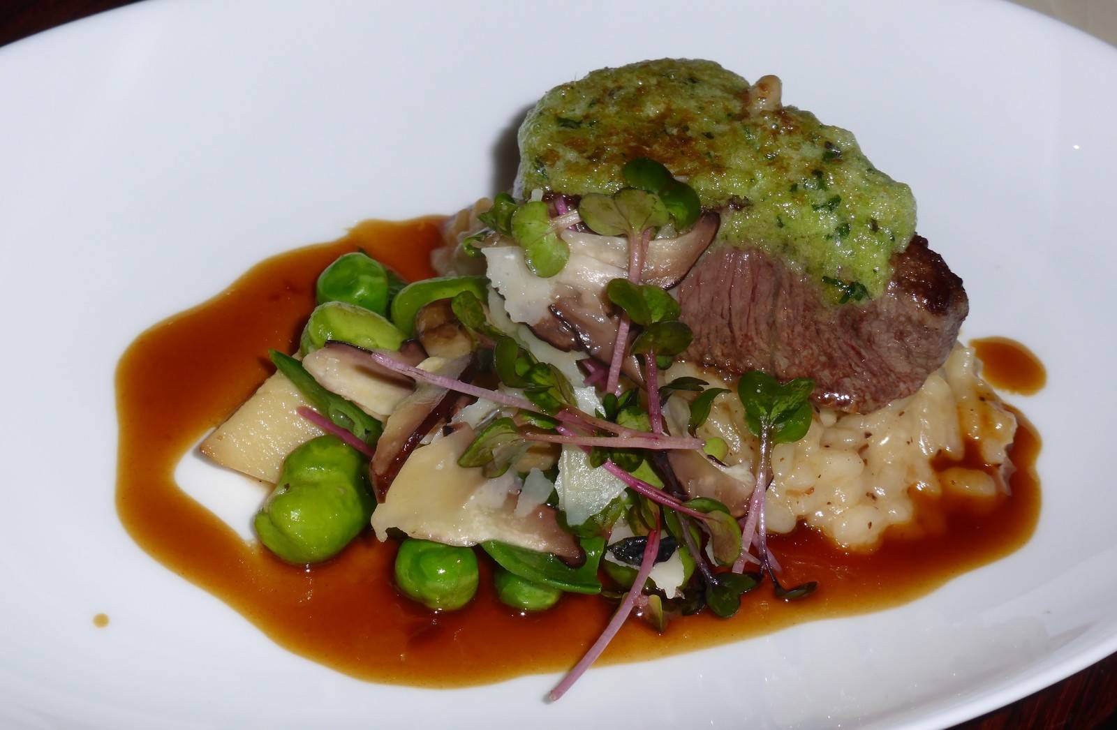 Überbackenes Hohrückensteak