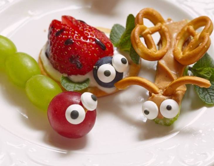 Lustiger Obst-Gemüse-Snack Lustiger Obst-Gemüse-Snack