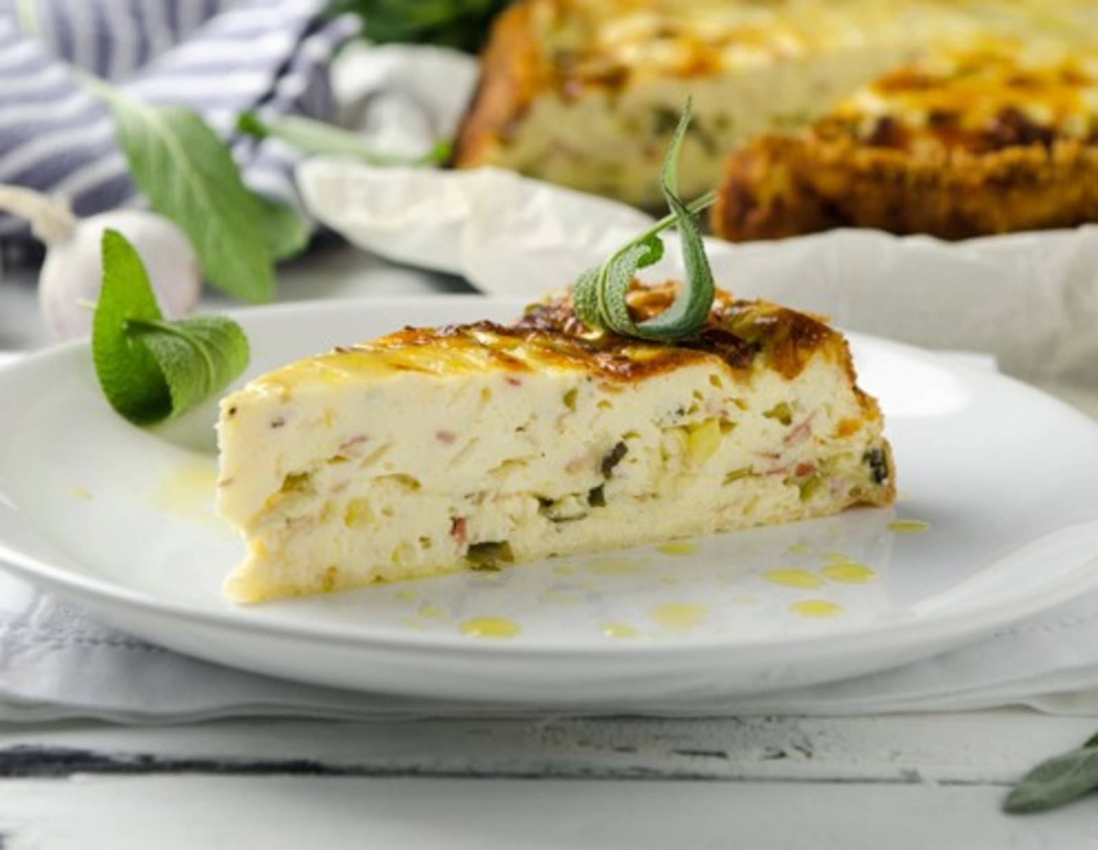Ricottakuchen mit Pancetta und Salbei Rezept