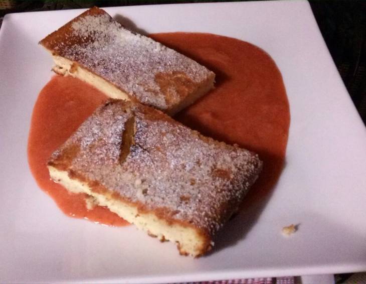 Topfenauflauf mit Erdbeermark Topfenauflauf mit Erdbeermark