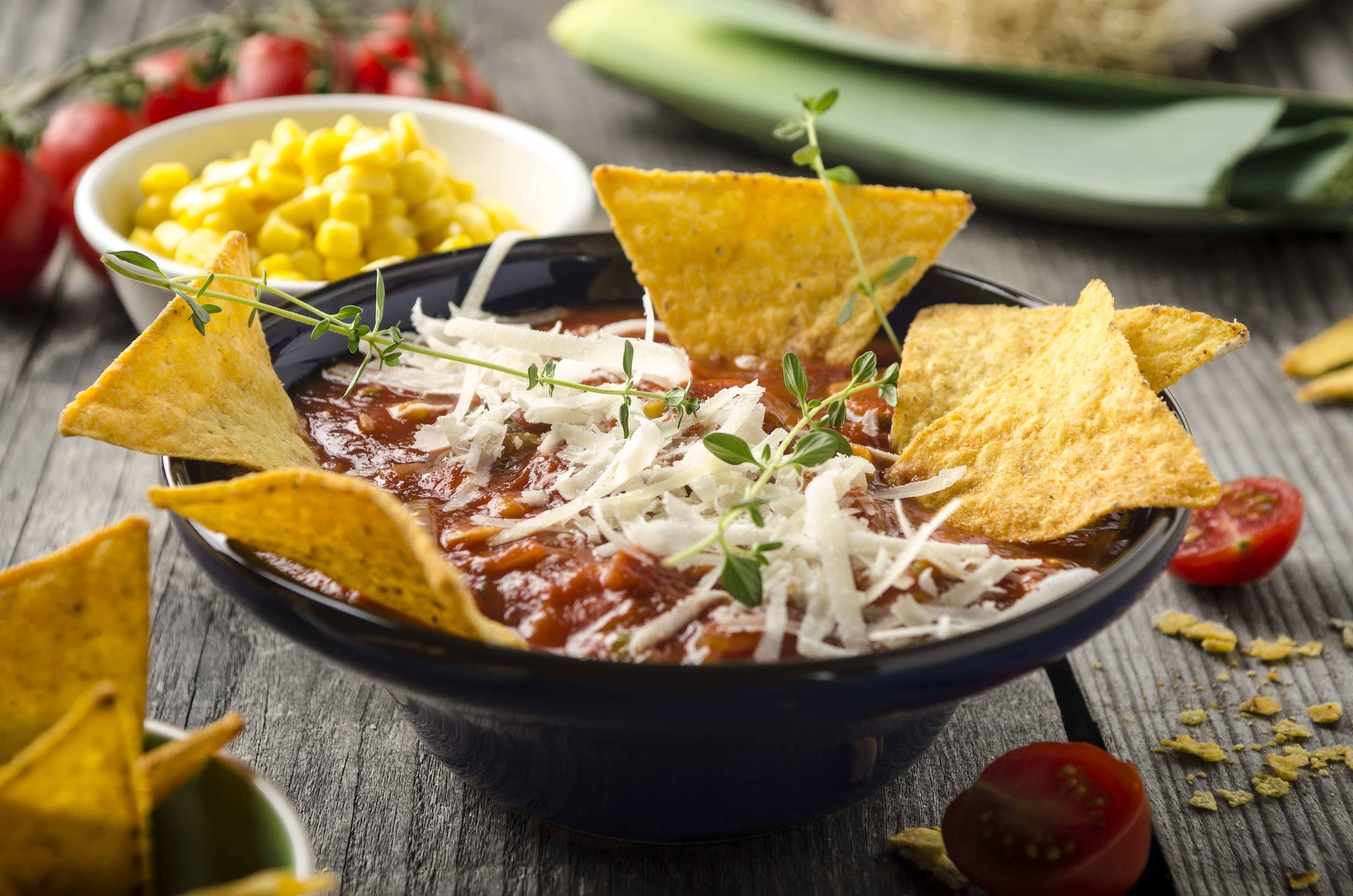 Mexikanische Suppe mit Tortilla-Chips Rezept