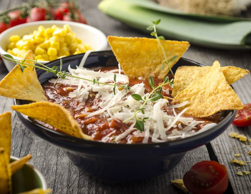 Mexikanische Suppe mit Tortilla-Chips Rezept