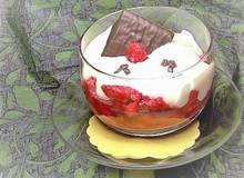 Himbeeren-Pfefferminz-Obersdessert Himbeeren-Pfefferminz-Obersdessert