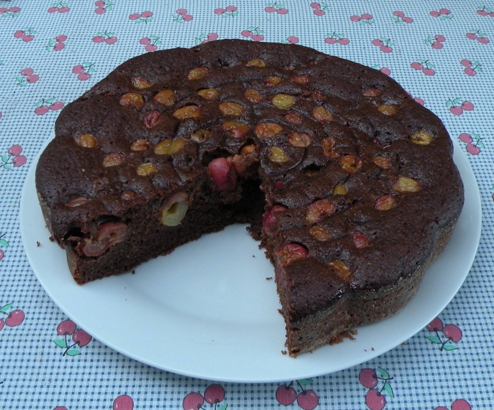 Kirschbrowniekuchen