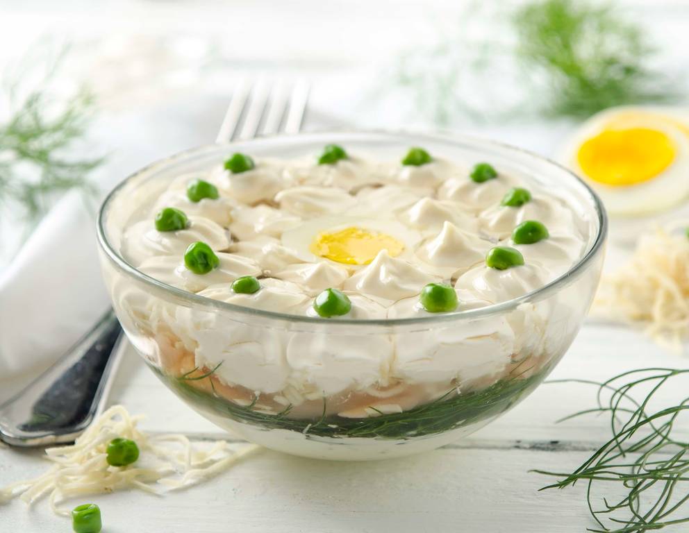 Gabelbissen mit Kren und Räucherlachs Gabelbissen mit Kren und Räucherlachs