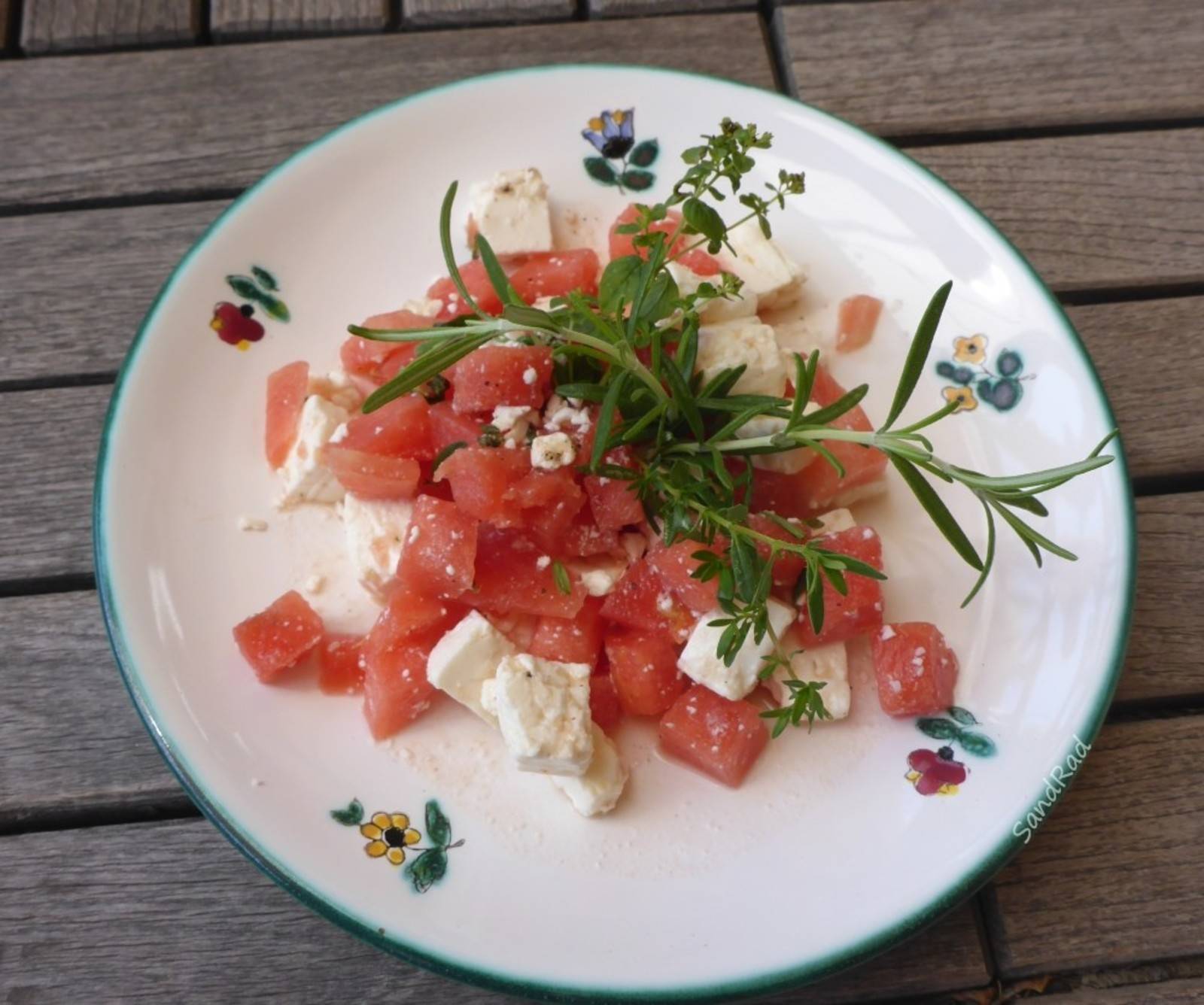 Wassermelonen-Feta-Salat