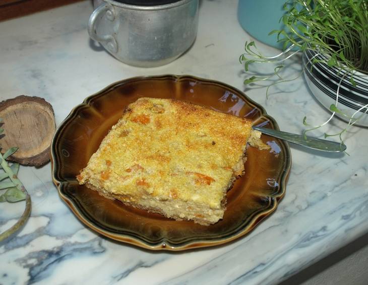 Topfenschnitte mit Marillen Topfenschnitte mit Marillen