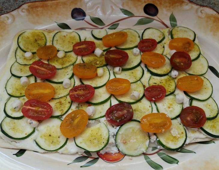 Zucchini-Flammkuchen Zucchini-Flammkuchen