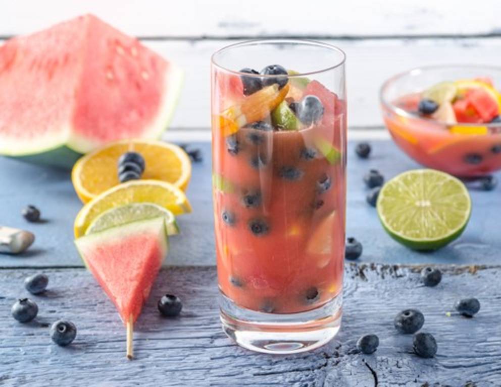 Sangria mit Wassermelone Sangria mit Wassermelone