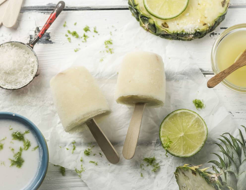 Piña Colada-Ice Pops Piña Colada-Ice Pops