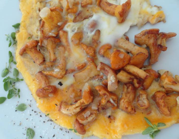 Frittata mit Eierschwammerl