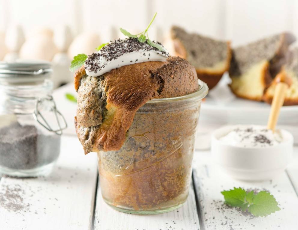 Mohn-Joghurtkuchen im Glas Mohn-Joghurtkuchen im Glas