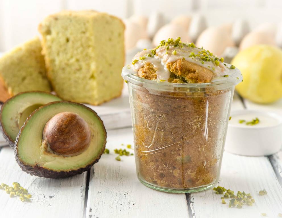 Avocado-Zitronenkuchen im Glas Avocado-Zitronenkuchen im Glas