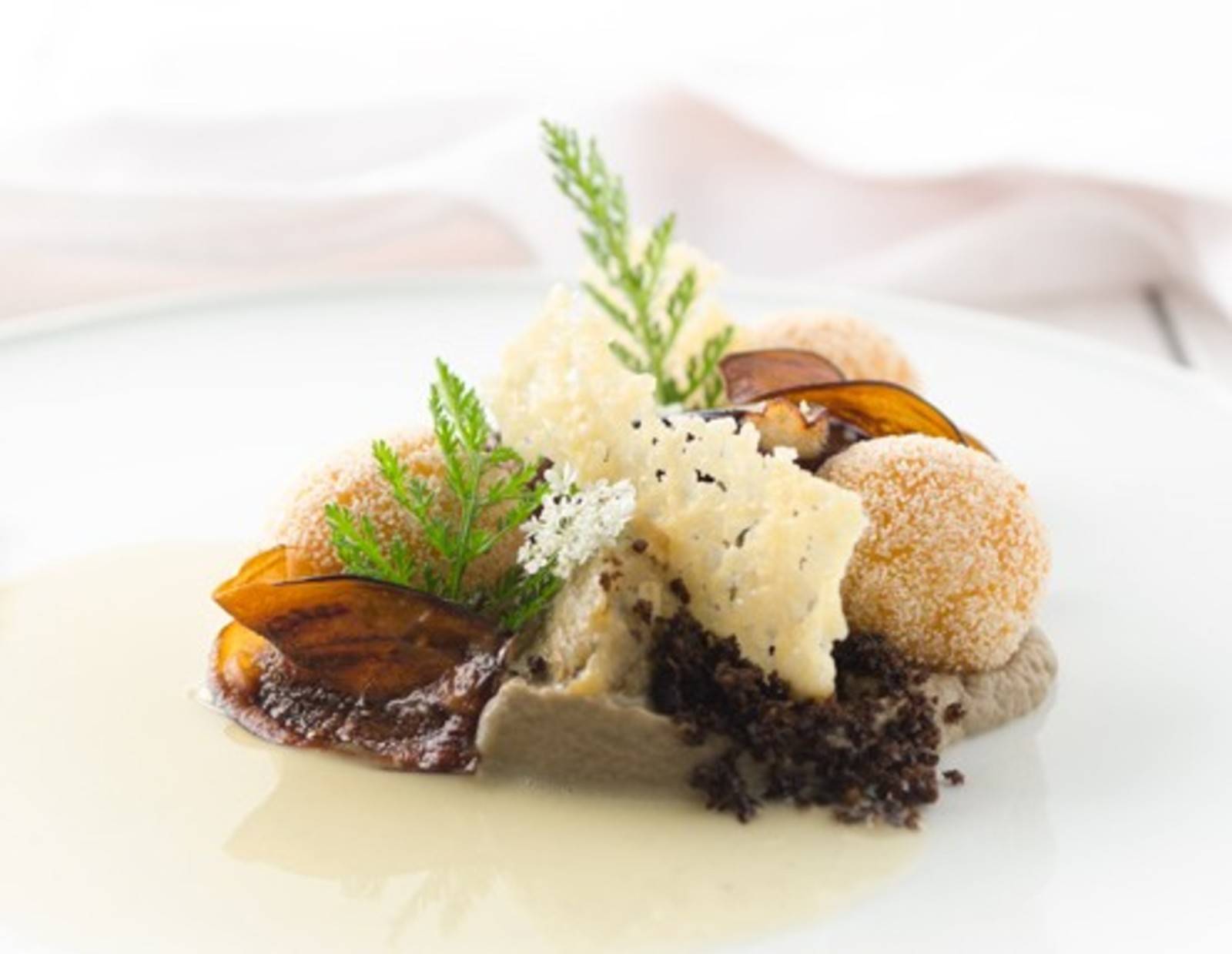 Melanzani mit Grießbällchen, Champignons und Parmesan Rezept