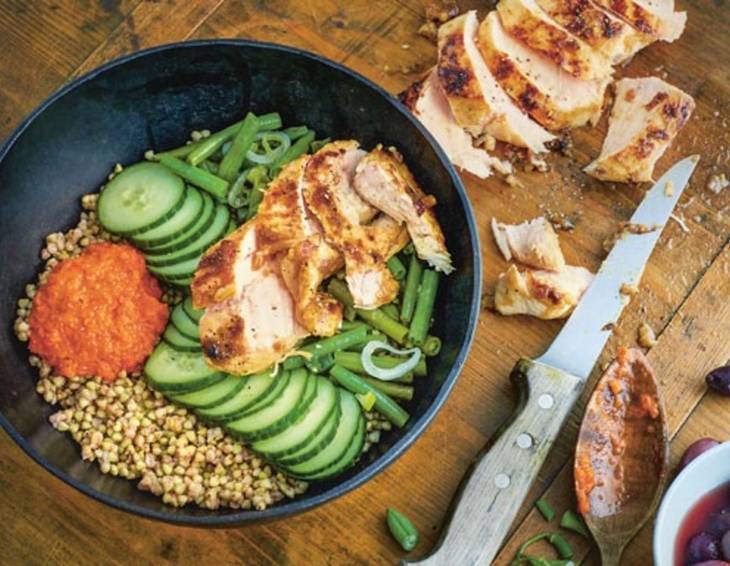 Lemonlike roasted Chicken-Bowl