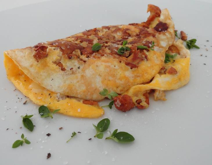 Omelett mit Eierschwammerln Omelett mit Eierschwammerln