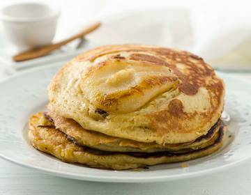 Birnen-Upside-Down-Pancakes