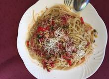 Spaghetti aglio e olio "Tirolese"
