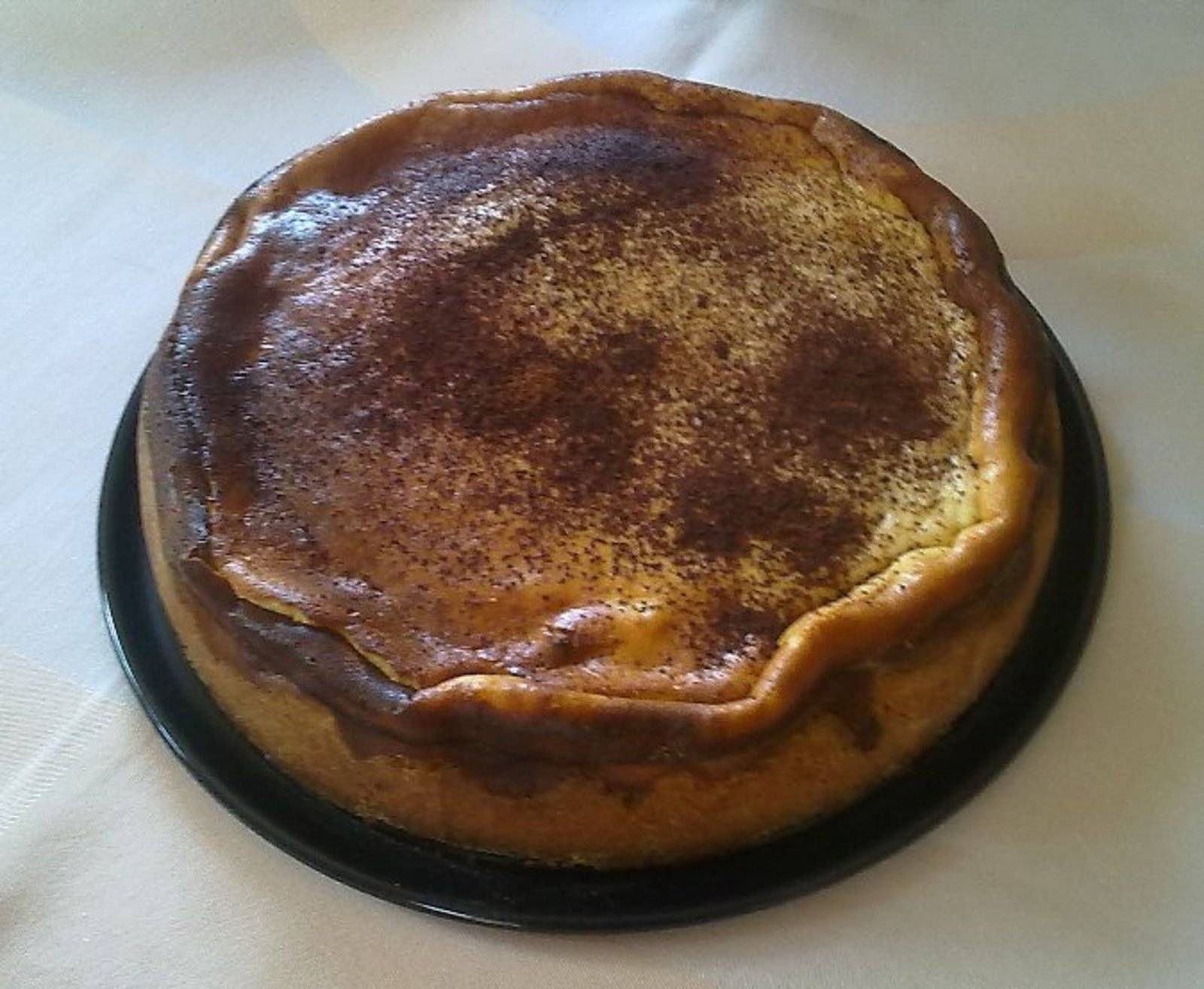 Topfenkuchen mit Schokoboden