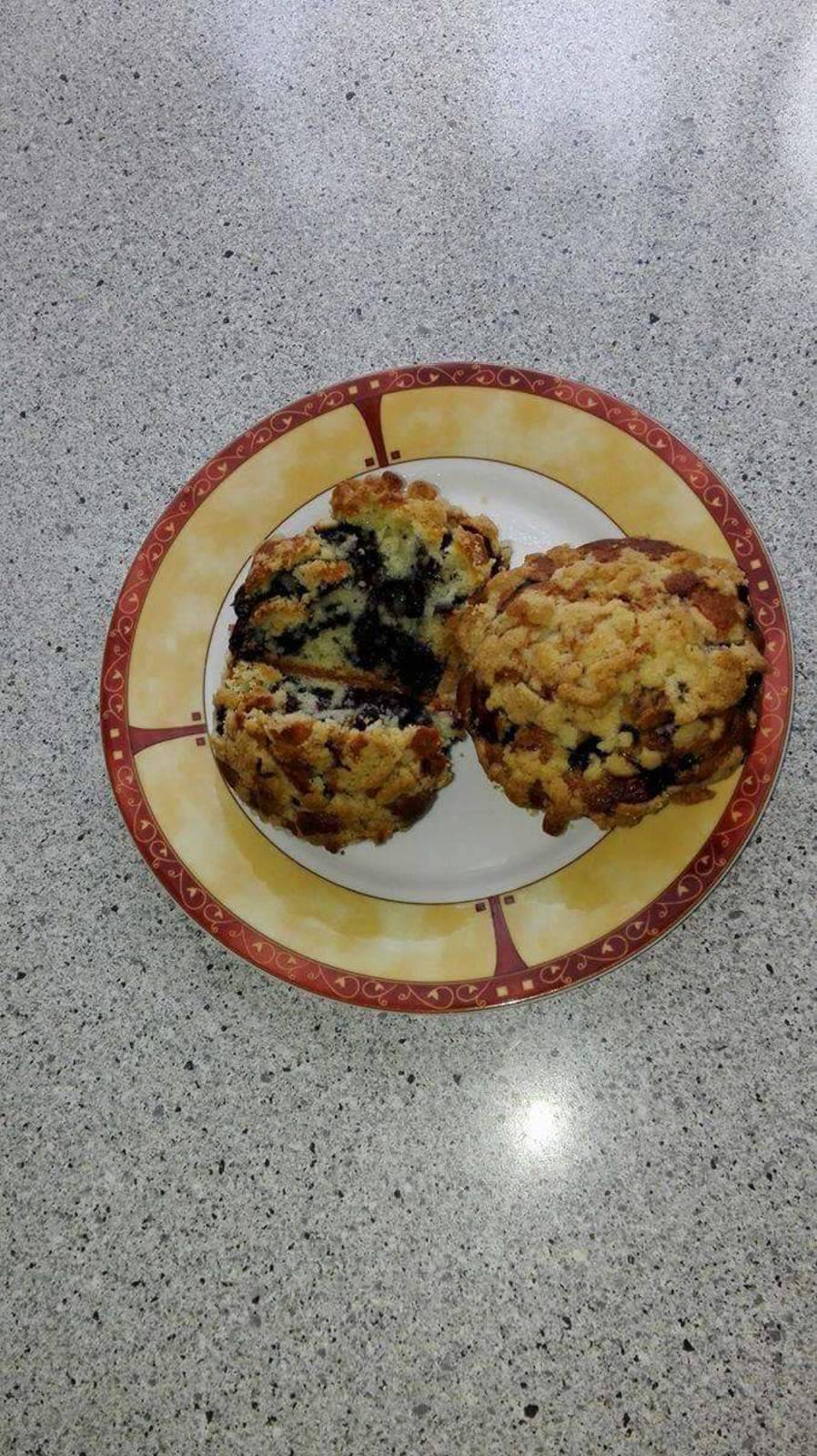 Heidelbeer Muffins mit Crumble
