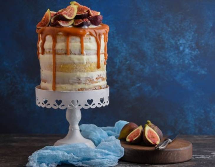 Naked Cake mit Feigen und Ziegenkäse