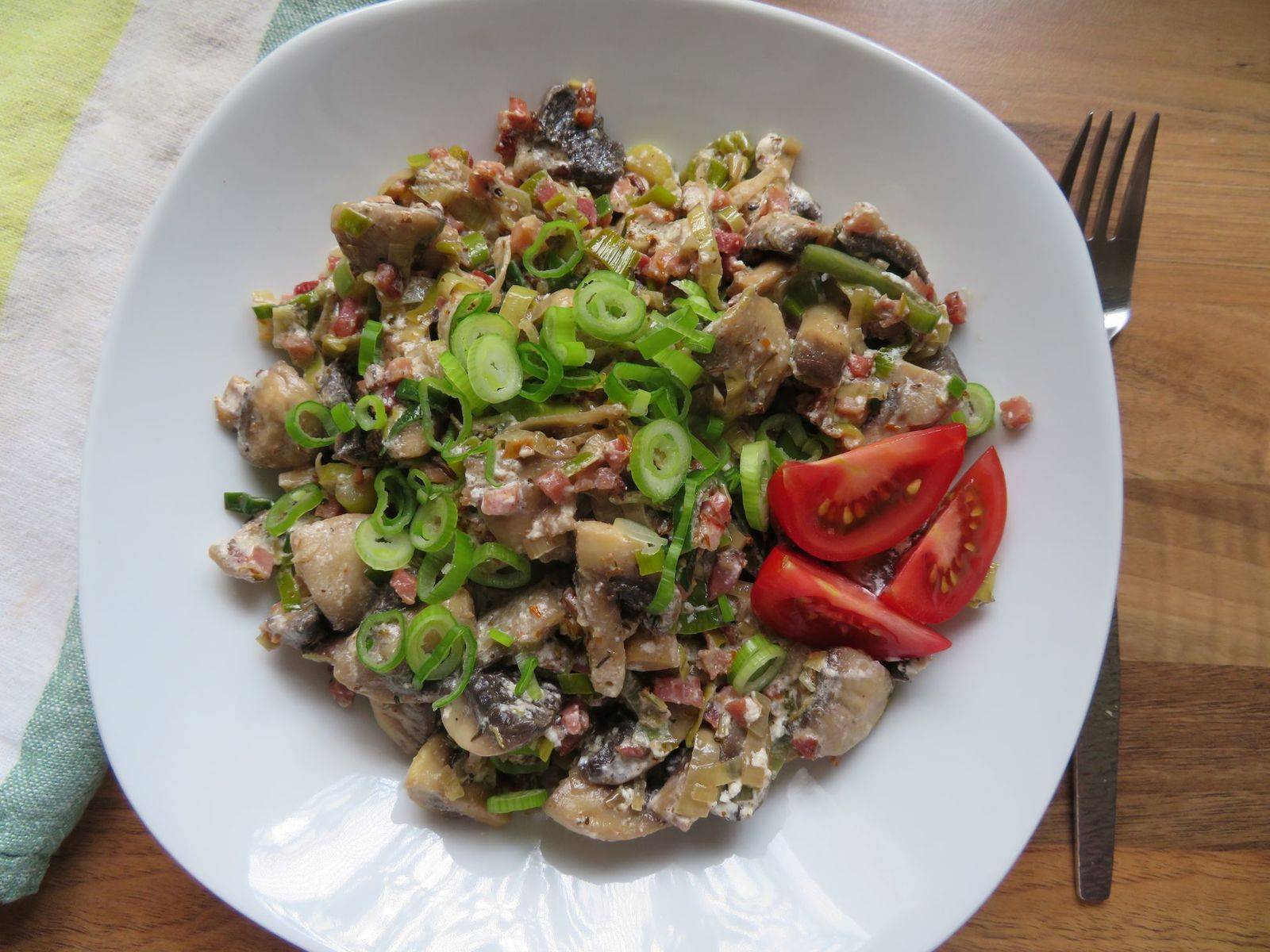 Champignon-Speck-Pfanne Rezept - ichkoche.ch