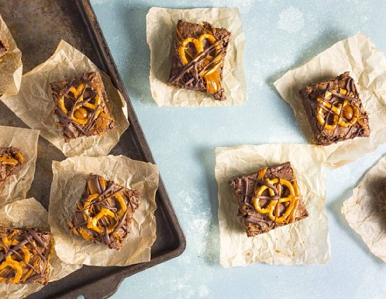 Brezel-Karamellbrownies