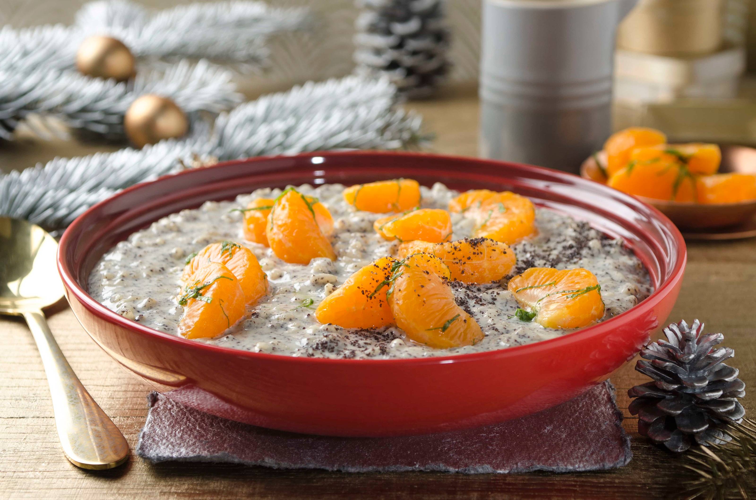 Milchreis mit Mohn und Mandarinen Rezept