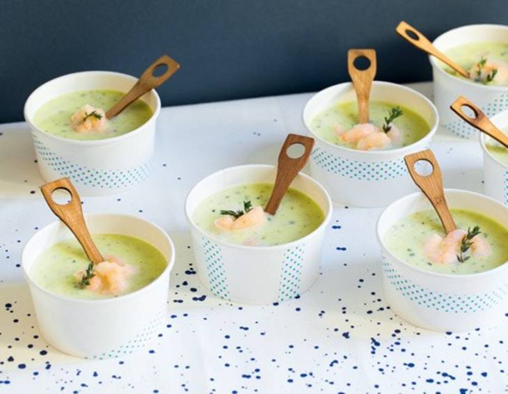 Zucchinisuppe mit Krabben aus dem Thermomix