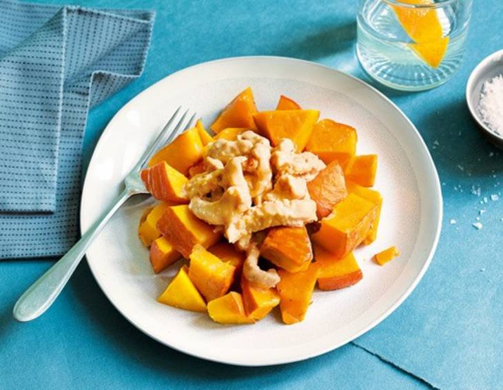 Rahmgeschnetzeltes mit Hokkaido aus dem Thermomix Rahmgeschnetzeltes mit Hokkaido aus dem Thermomix