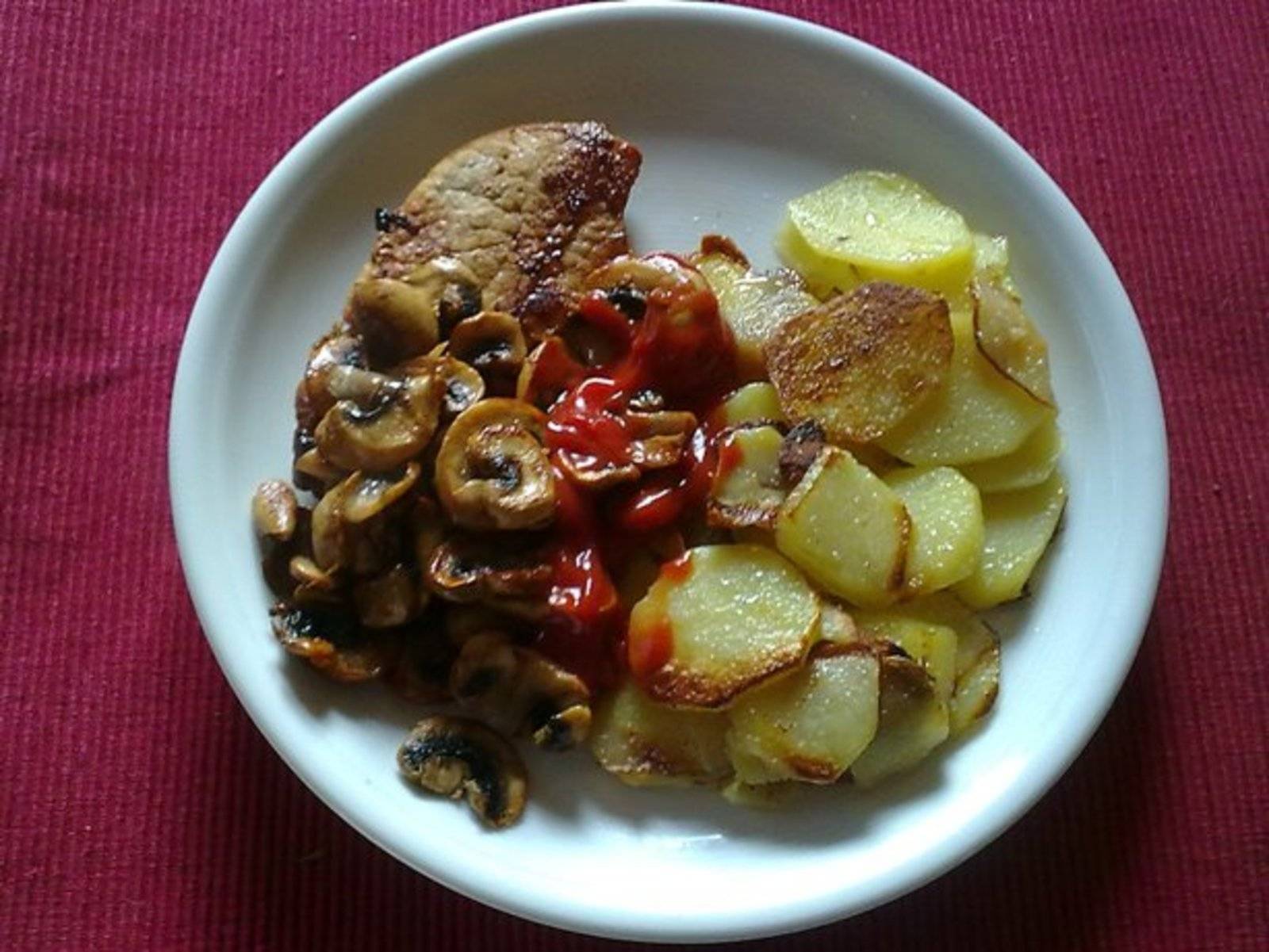 Schweinsschnitzel mit Champignons