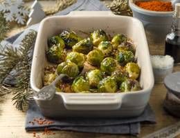 Geröstete Balsamico-Kohlsprossen Geröstete Balsamico-Kohlsprossen