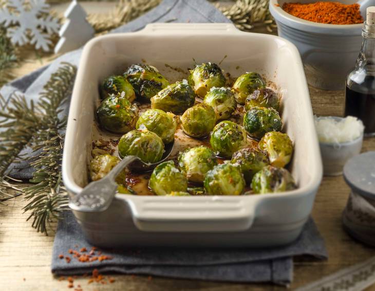 Geröstete Balsamico-Kohlsprossen Geröstete Balsamico-Kohlsprossen