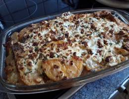 Kürbisauflauf mit Schafskäse Kürbisauflauf mit Schafskäse