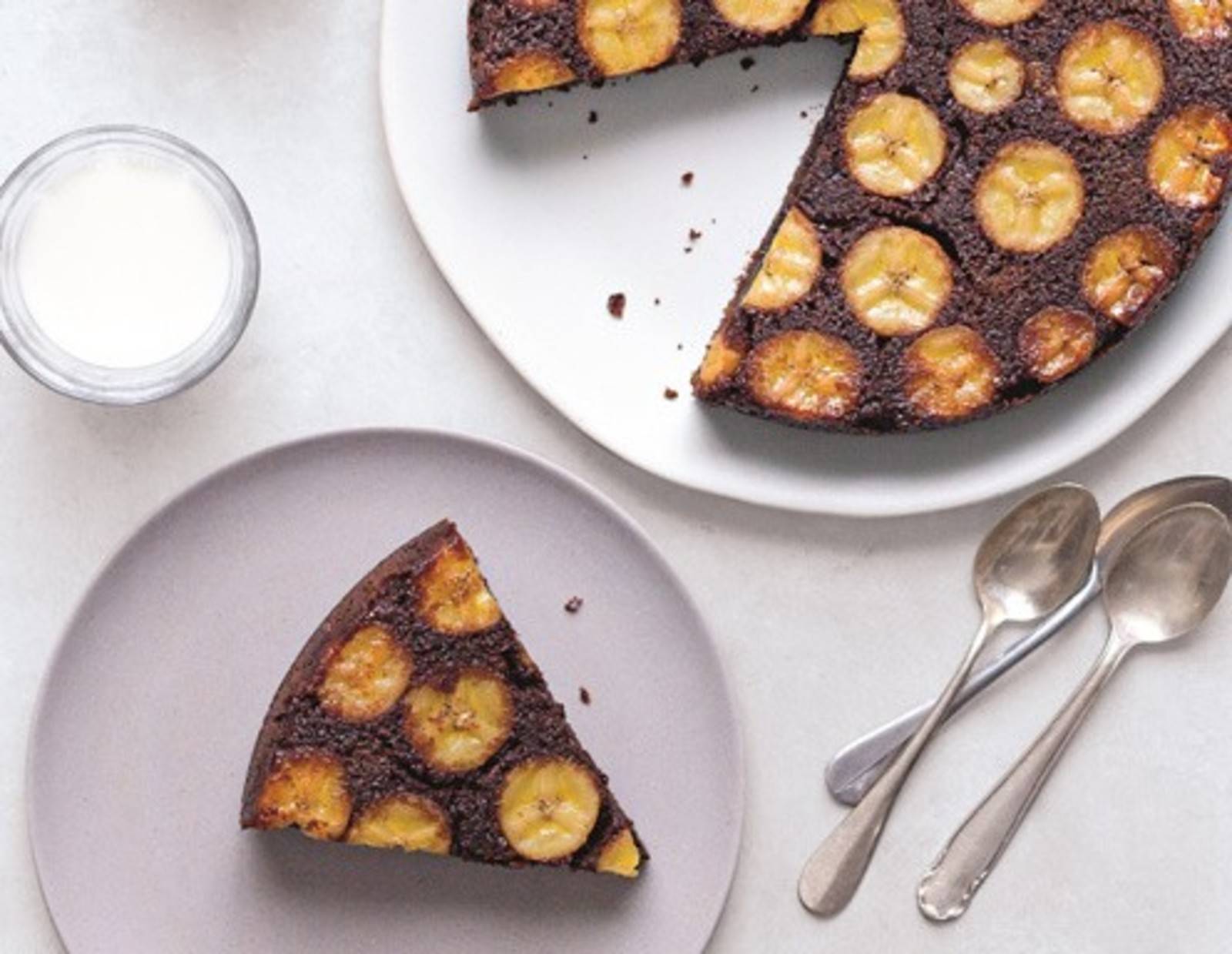 Upside-Down-Kuchen Banane-Schoko Rezept
