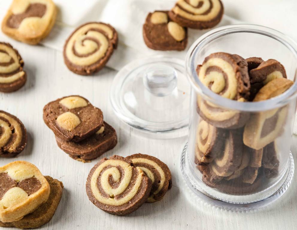 Schachbrettkekse oder Spiralkekse Schachbrettkekse oder Spiralkekse
