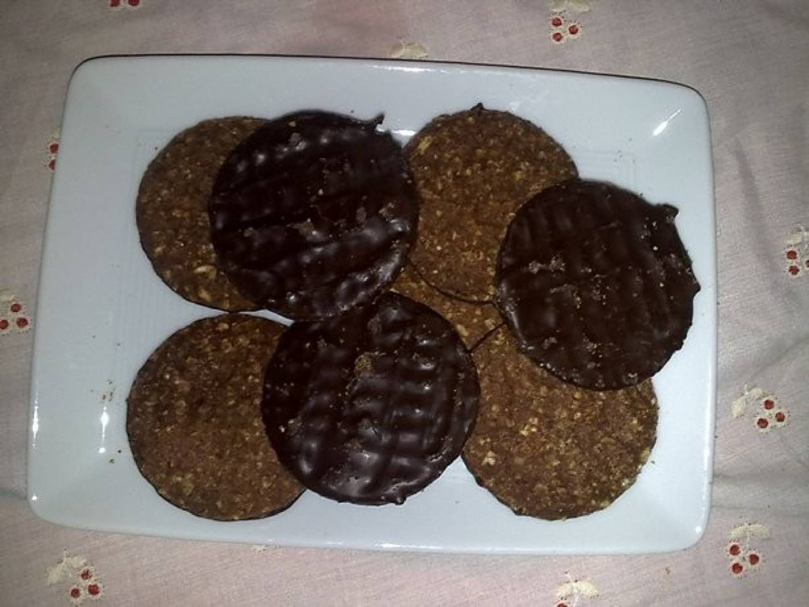 Hafercookies mit Schokolade