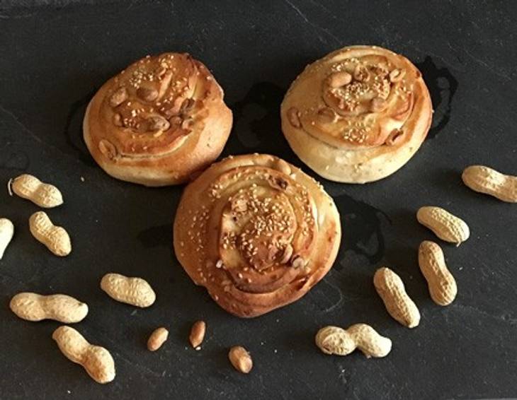 Pikante Erdnussschnecken Pikante Erdnussschnecken