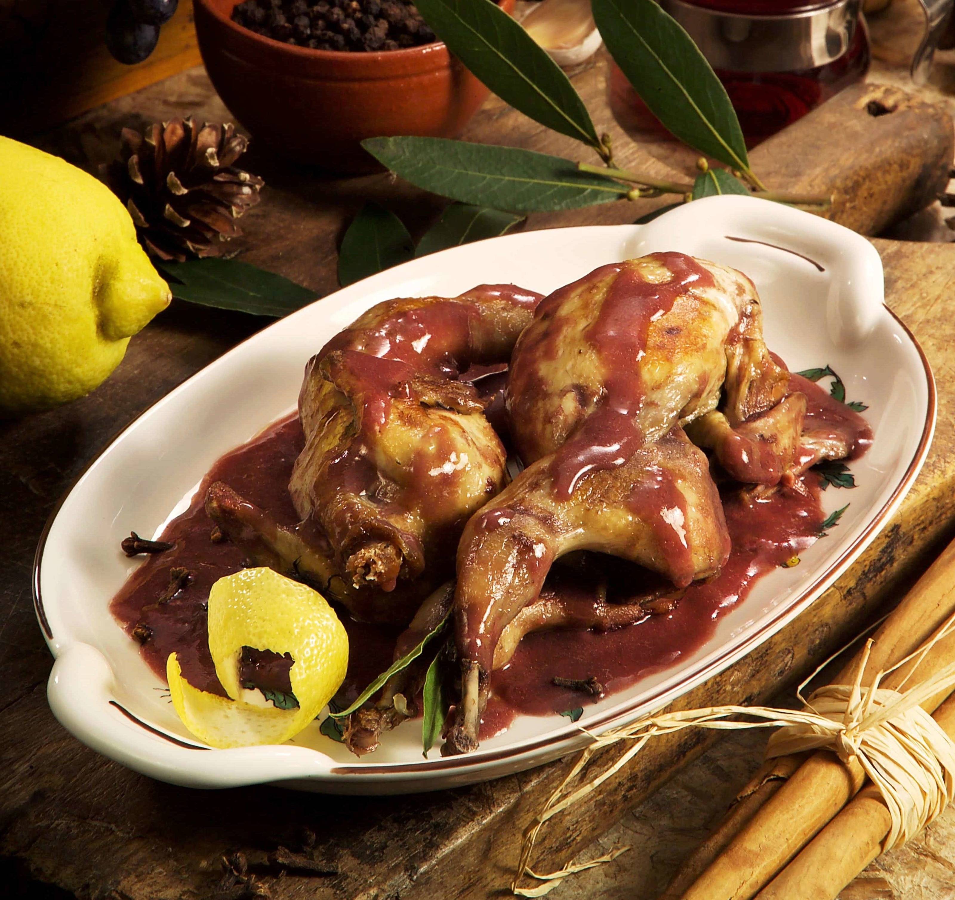 Wachteln mit Glühweinsauce Rezept