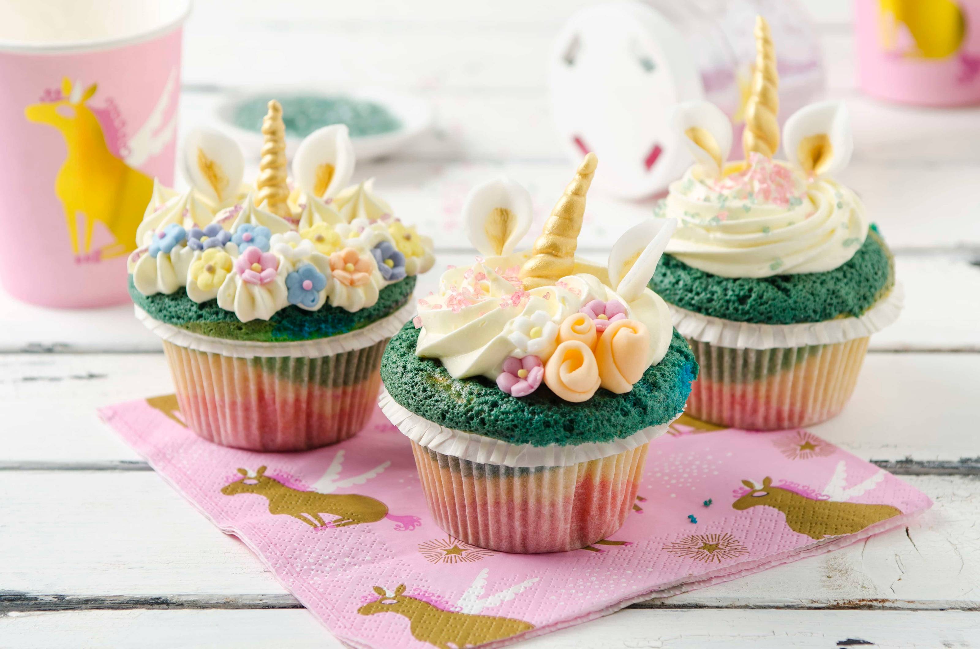 Einhorn Cupcakes Rezept