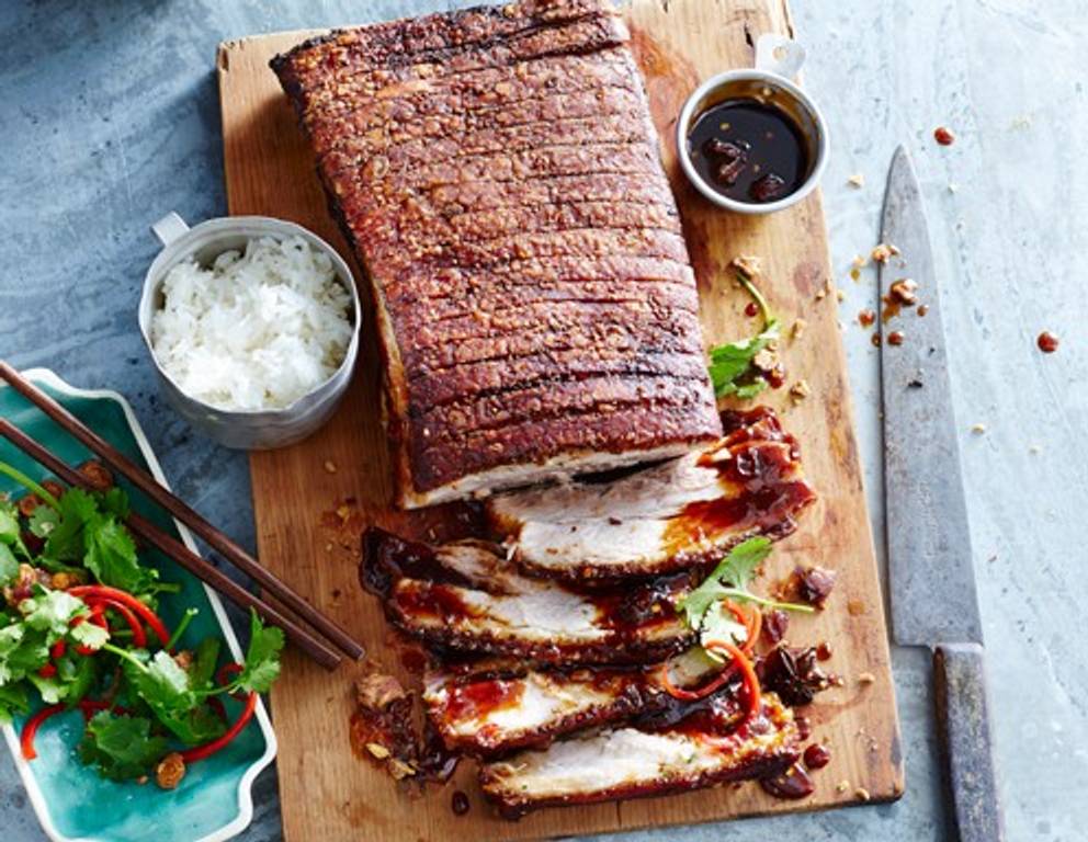 Schweinebauch mit Ingwer-Karamellsauce Schweinebauch mit Ingwer-Karamellsauce