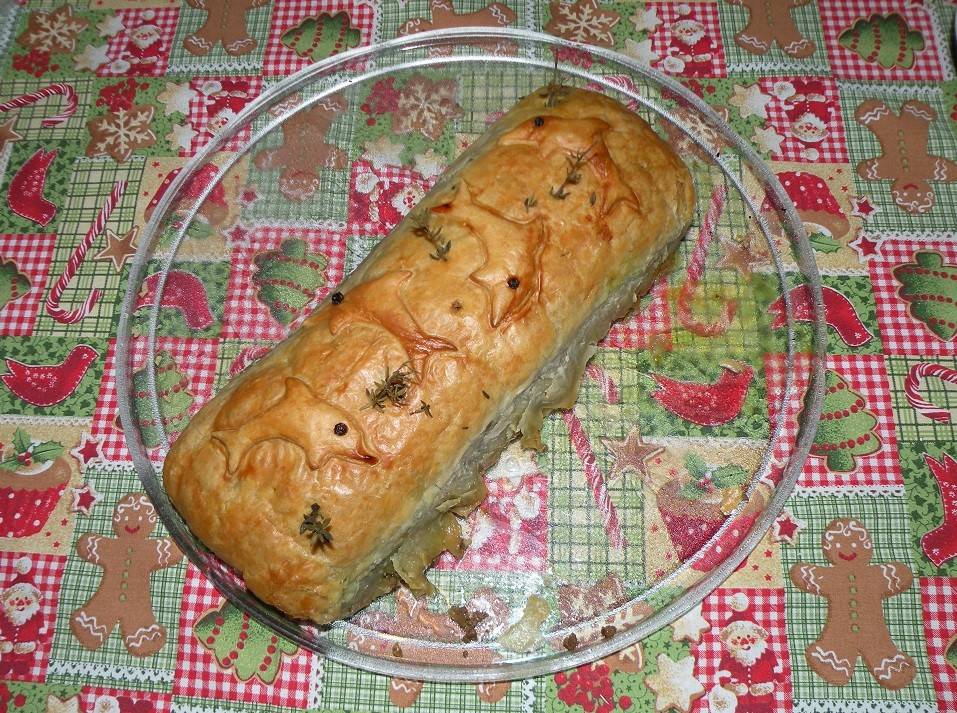 Henderl mit Gemüsen im Blätterteig - Surabaya-Art Rezept - ichkoche.at